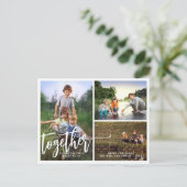 Better Together Handレタリング写真コラージュ シーズンポストカード (スタンド正面)