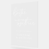 Better Together Hand 結婚 Letteredのアクリル記号 アクリルサイン (傾斜)