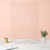 Better Together Hand 結婚 Letteredのアクリル記号 アクリルサイン (ウェディング)