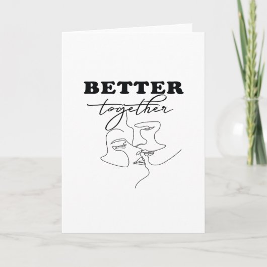 Better Together Kissing Romantic Design  カード (正面)