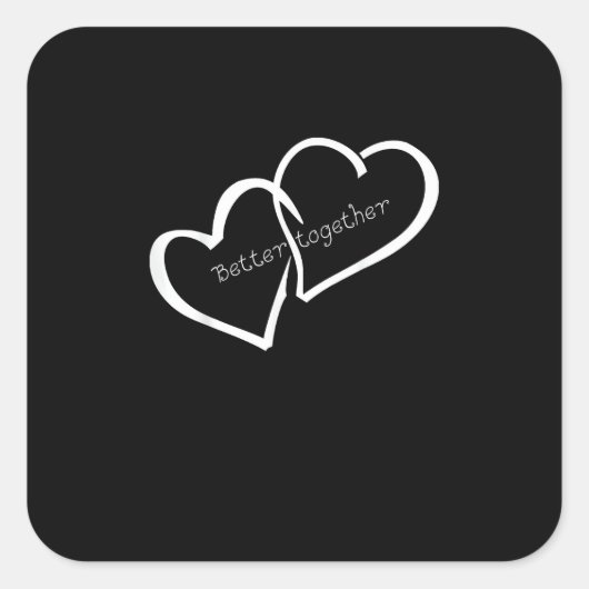 Better Together Long Distance Relationship Modern  スクエアシール (正面)