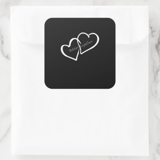 Better Together Long Distance Relationship Modern  スクエアシール (バッグ)