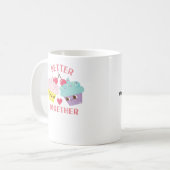 Better Together Love Heartfelt Design  コーヒーマグカップ (正面左)