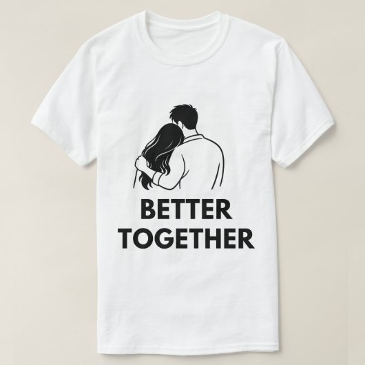 Better Together Minimal Couple Mens T Shirt Tシャツ (デザイン正面)