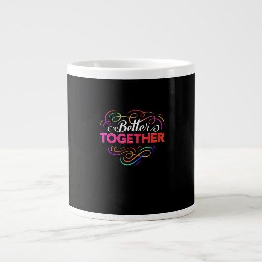 Better Together Minimal Design  ジャンボコーヒーマグカップ (正面)