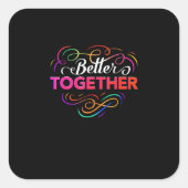 Better Together Minimal Design  スクエアシール (正面)