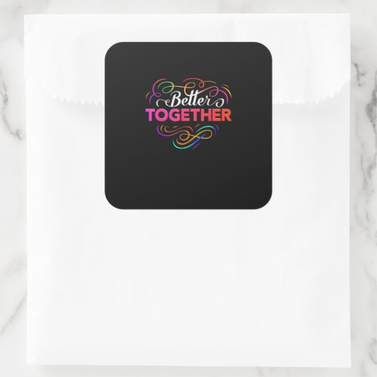 Better Together Minimal Design  スクエアシール (バッグ)