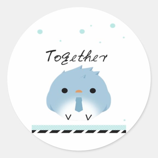 Better Together Minimal Design  ラウンドシール (正面)