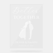 Better Together Minimal Script Wedding Welcome アクリルサイン (正面)