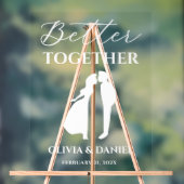 Better Together Minimal Script Wedding Welcome アクリルサイン (ニュートラル)