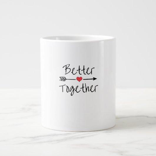 Better Together Modern Aesthetic  ジャンボコーヒーマグカップ (正面)