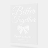 Better Together Modern Wedding Welcome アクリルサイン (傾斜)