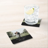 Better Together Photo エレガント モダン シンプル スクエアペーパーコースター (インサイチュ)