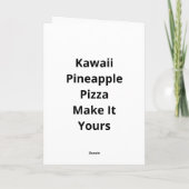 Better Together Pineapple Pizza Funny Couple Kawai カード (裏面)