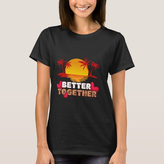 Better Together Retro Sunset Inspirational Easter  Tシャツ (正面)