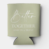 Better Together Sage Green結婚のクーラーボックス 缶クーラー (正面)