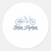 Better Together Tandem Bicycle Cyclist Cycling Gra ラウンドシール (正面)