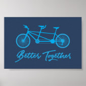 Better Together Tandem Bike Blue ポスター (正面)