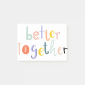 Better together typography doodle text Quote ポストイット (正面)
