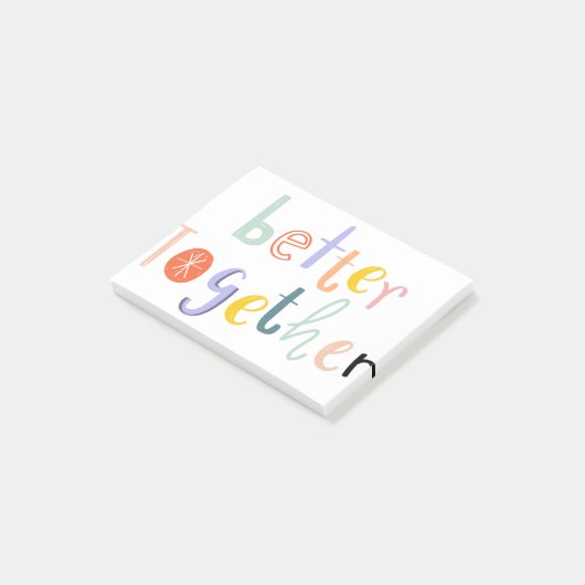 Better together typography doodle text Quote ポストイット (アングル)