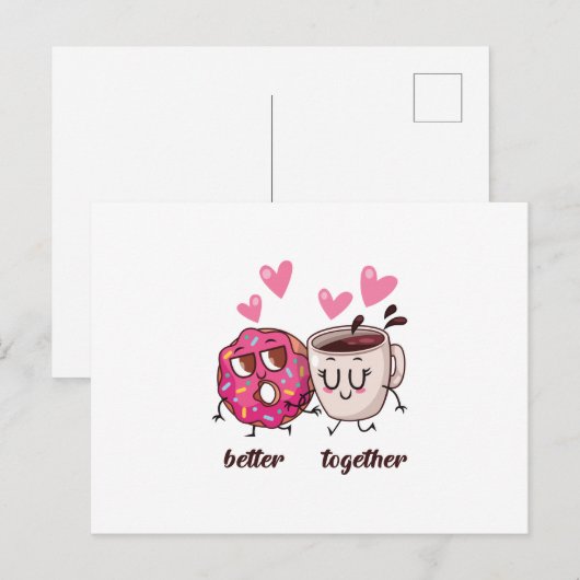Better Together Valentine's Dayカード ポストカード (正面/裏面)