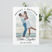 Better Together Valentine's Day gift Photo サンキューカード (スタンド正面)