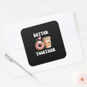 Better Together Valentines Day Men Women Classic S スクエアシール (封筒)
