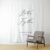 Better Together Wedding Backdrop Banner Minimalist タペストリー (インサイチュ)