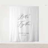 Better Together Wedding Backdrop Banner Minimalist タペストリー (正面)