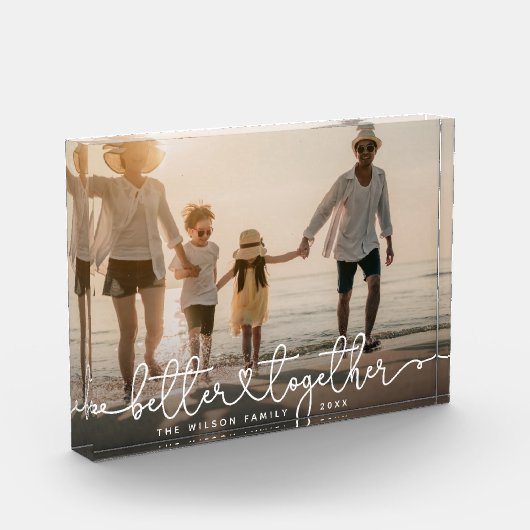 Better Togheterスクリプモダントカスタムハート フォトブロック (左)