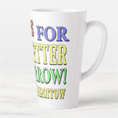"BETTER TOMORROW"かわいいデザイン。買今 カフェラテマグ (右)