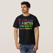 "BETTER TOMORROW"かわいいデザイン。買今 Tシャツ (正面フル)