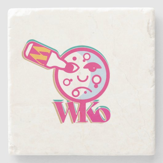BETTER WITHOUT ALCOHOL BY MASANSER (LUNA) ストーンコースター (正面)
