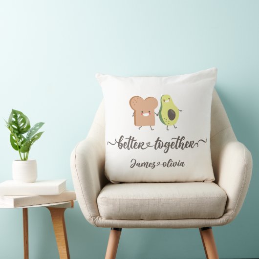BetterTogether Avocado & Toast Personalized pillow クッション (椅子)