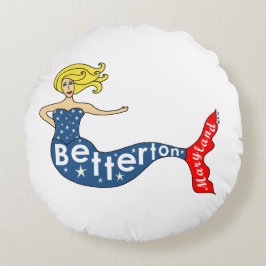Bettertonのメリーランドの人魚 ラウンドクッション