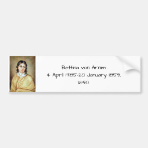 BettinaフォンArnim 1890年 バンパーステッカー