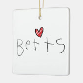 Bettsのクリスマス2018年 セラミックオーナメント (左)