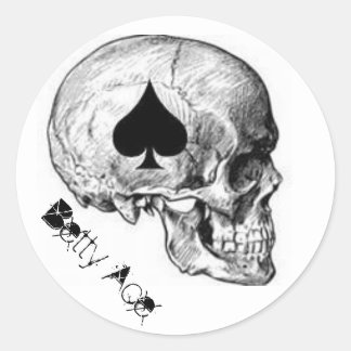 Betty Ace ofスペードスカルシール ラウンドシール