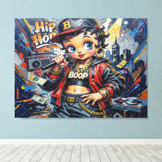 BETTY BOOP-4A キャンバスプリント (インサイチュ (ウッドフロア))