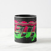 Betty Vorname Name Graffiti red green Tasse マグカップ (中央)