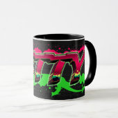 Betty Vorname Name Graffiti red green Tasse マグカップ (正面右)