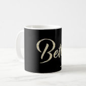 Betty white gold Handwriting Tasse Kaffeetasse コーヒーマグカップ (正面左)