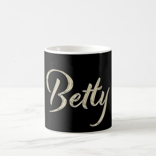 Betty white gold Handwriting Tasse Kaffeetasse コーヒーマグカップ (中央)