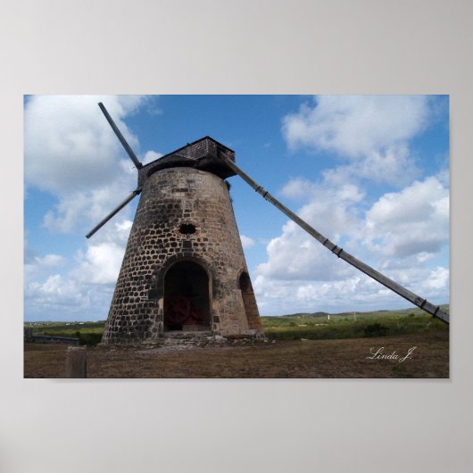 Bettys Hope in Antigua Canvas Print ポスター (正面)