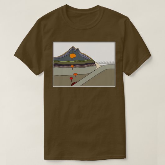 Between a Rock and a Hard Place Geologic Subductio Tシャツ (デザイン正面)