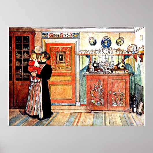 Between Christmas and New Aco, Carl Larsson art ポスター (正面)
