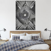 Between Lines and Dimensions キャンバスプリント (インサイチュ (寝室))