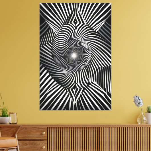 Between Lines and Dimensions キャンバスプリント (インサイチュ (リビング))