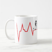 Between pulse and action コーヒーマグカップ (左)