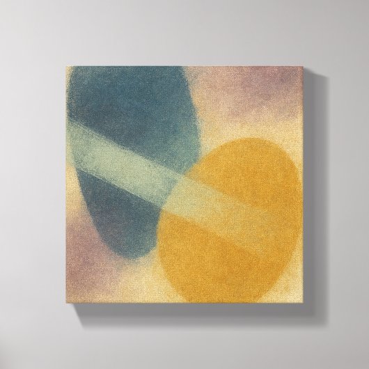 Between Shores: Zen Ma Abstract | Indigo Ochre キャンバスプリント (正面)